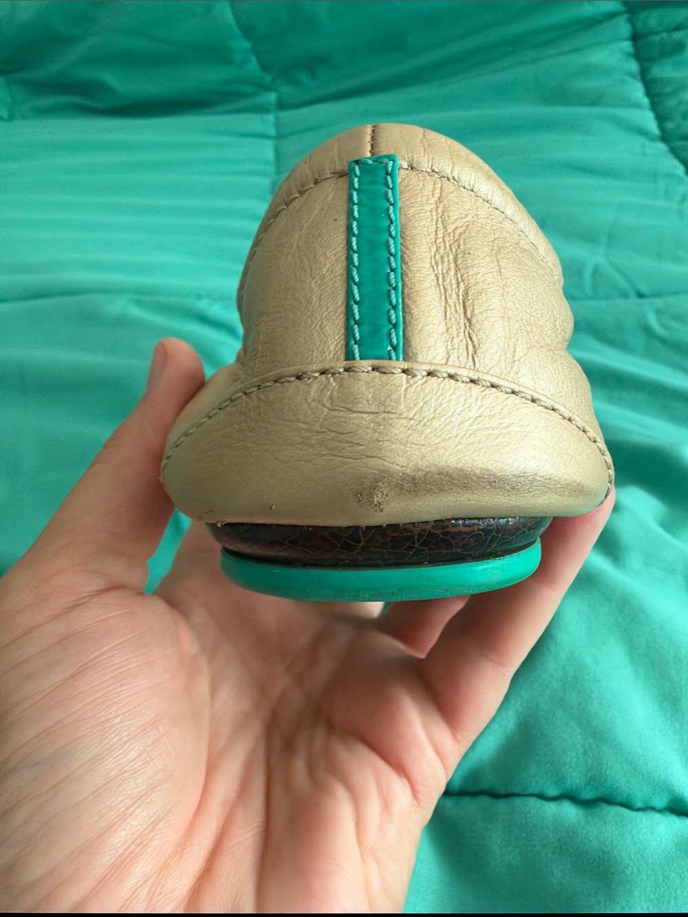 GUC Metallic Champagne Tieks (EXCLUSIVE 2016 Black Friday release), size 9 - Picture 10 of 14
